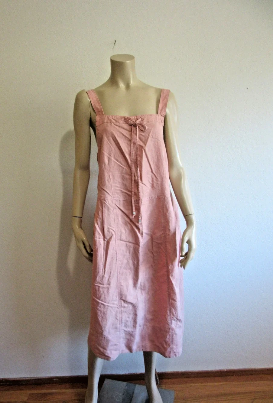FREE PEOPLE Misty Rose L Cottagecore Sleeveless Pockets Midi Summer Spring Dress